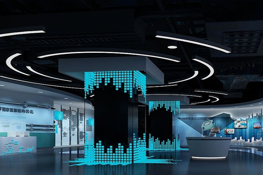陕西企业展厅设计效果图,西安专业企业展厅设计方案