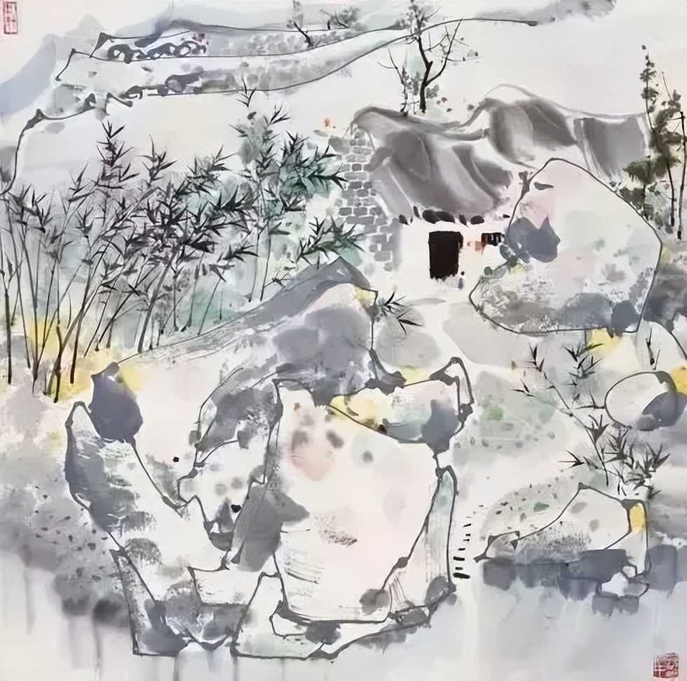 画画难画,吴冠中的竹画作品欣赏