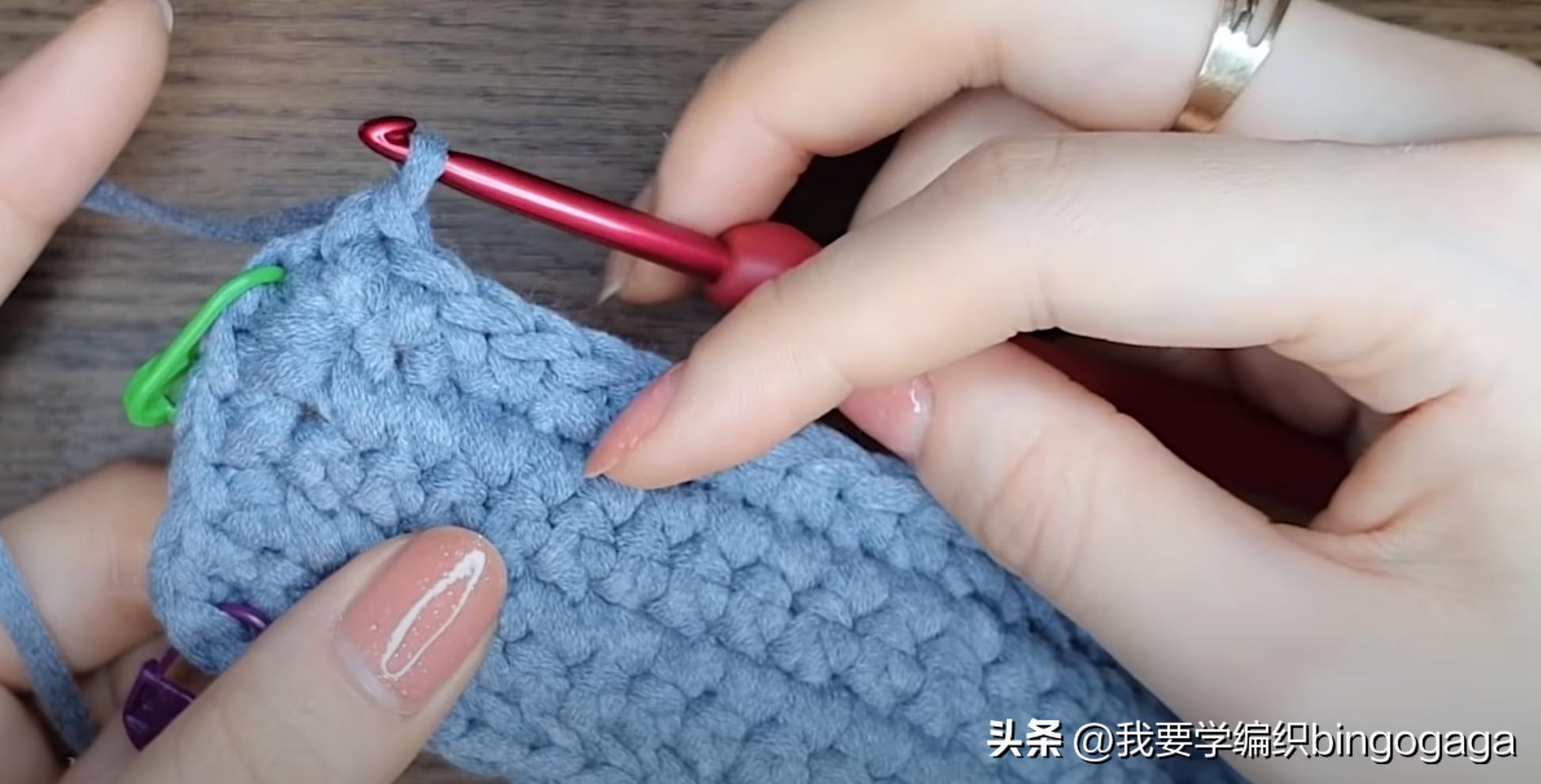 夏季包包钩织教程腋下包,钩包教程简单腋下包