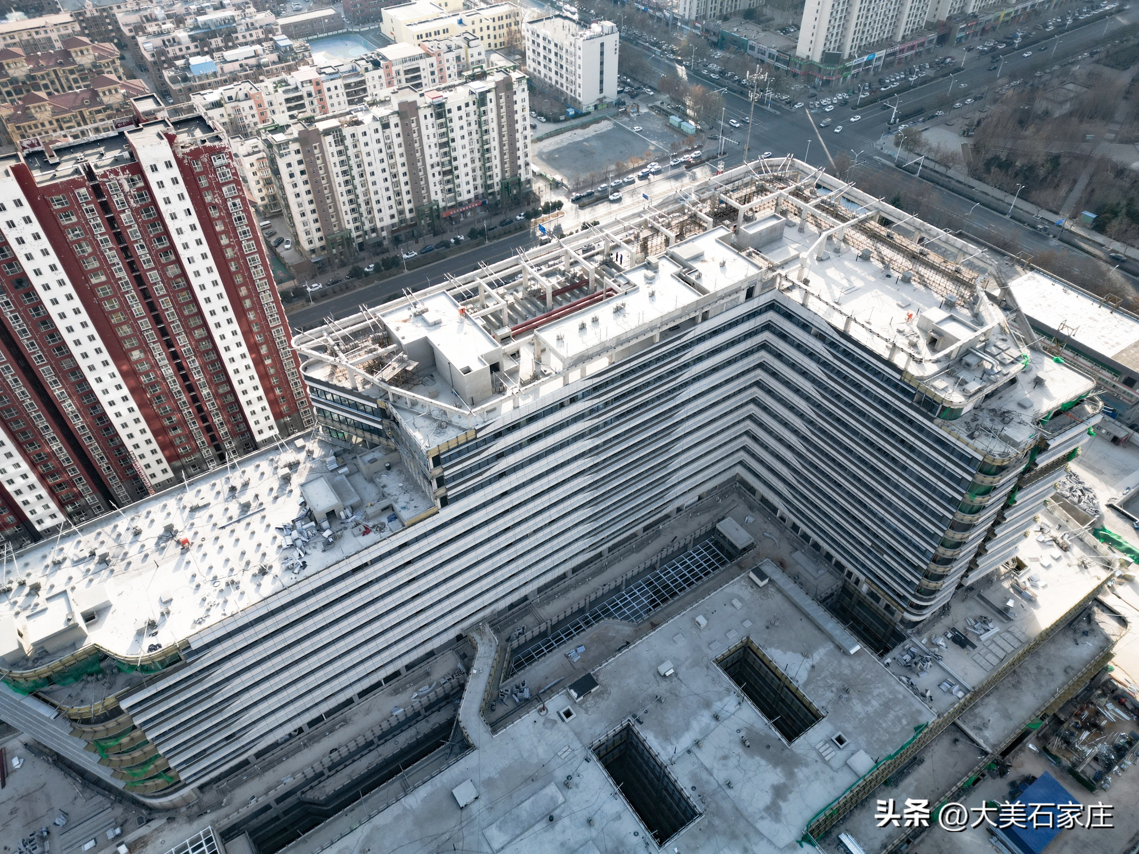 河北医科大学第四医院东院医疗综合楼项目航拍