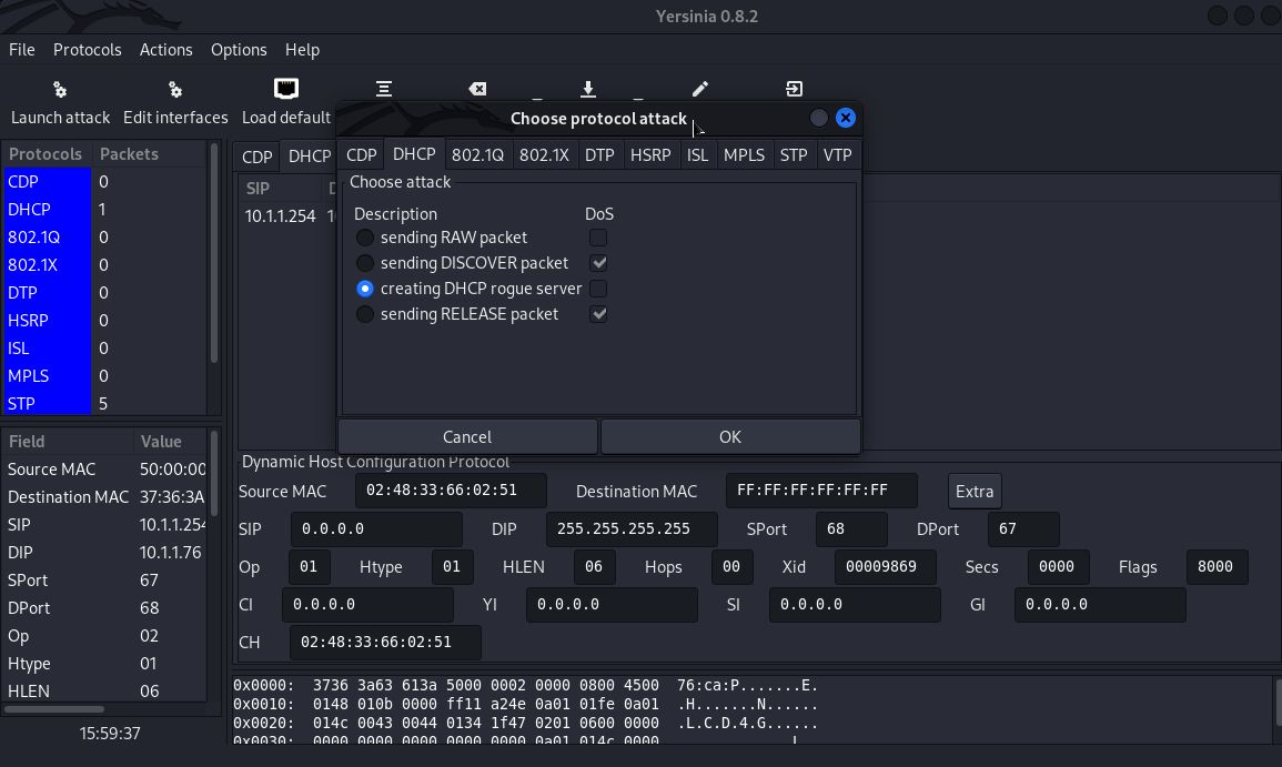 禁用dhcp服务器,dhcp服务器攻击