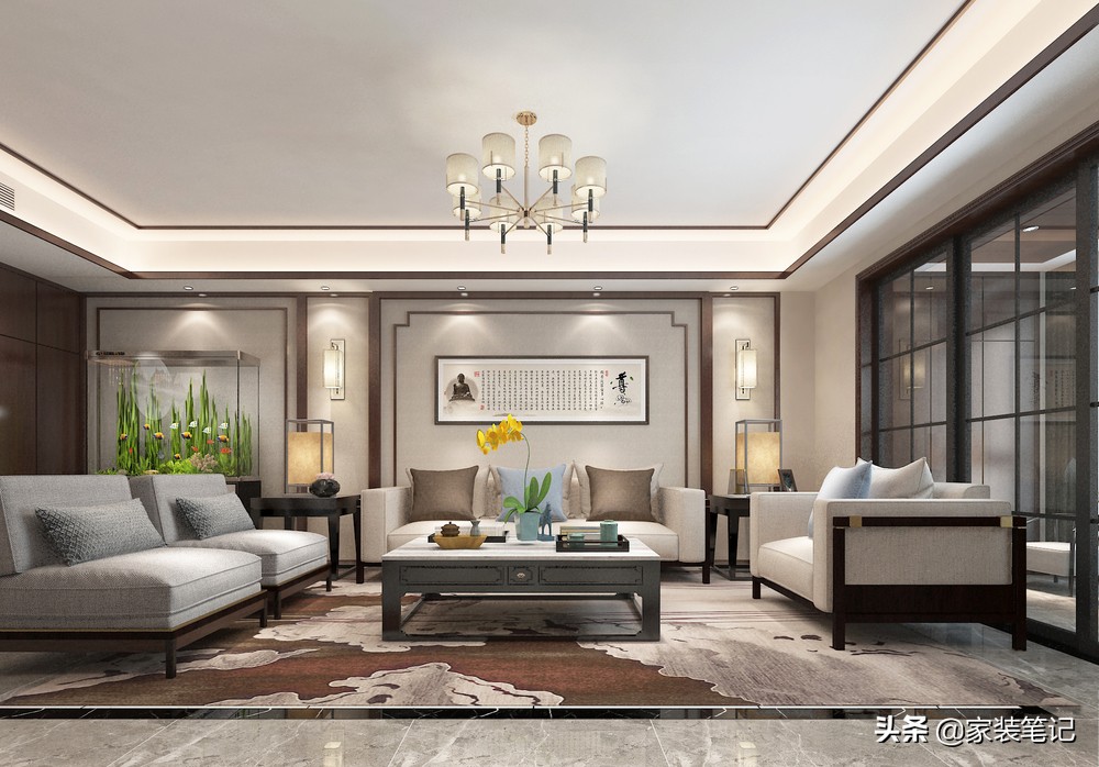 装修客厅背景墙挂画中式推荐,中式装修客厅走廊挂画