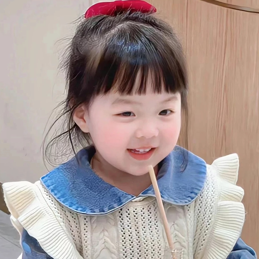 萌娃头像女生可爱萌图卡通,微信头像可爱小女孩萌娃卡通呆萌