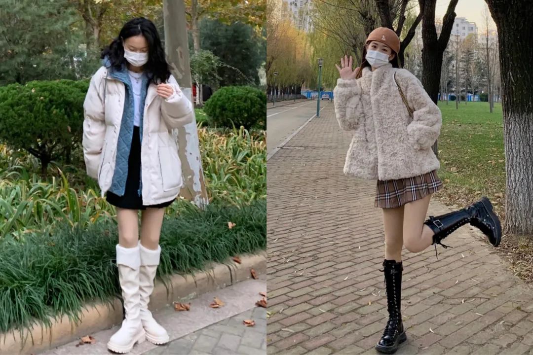 冬季露腿穿搭才真时髦,遮腿型的冬季穿搭