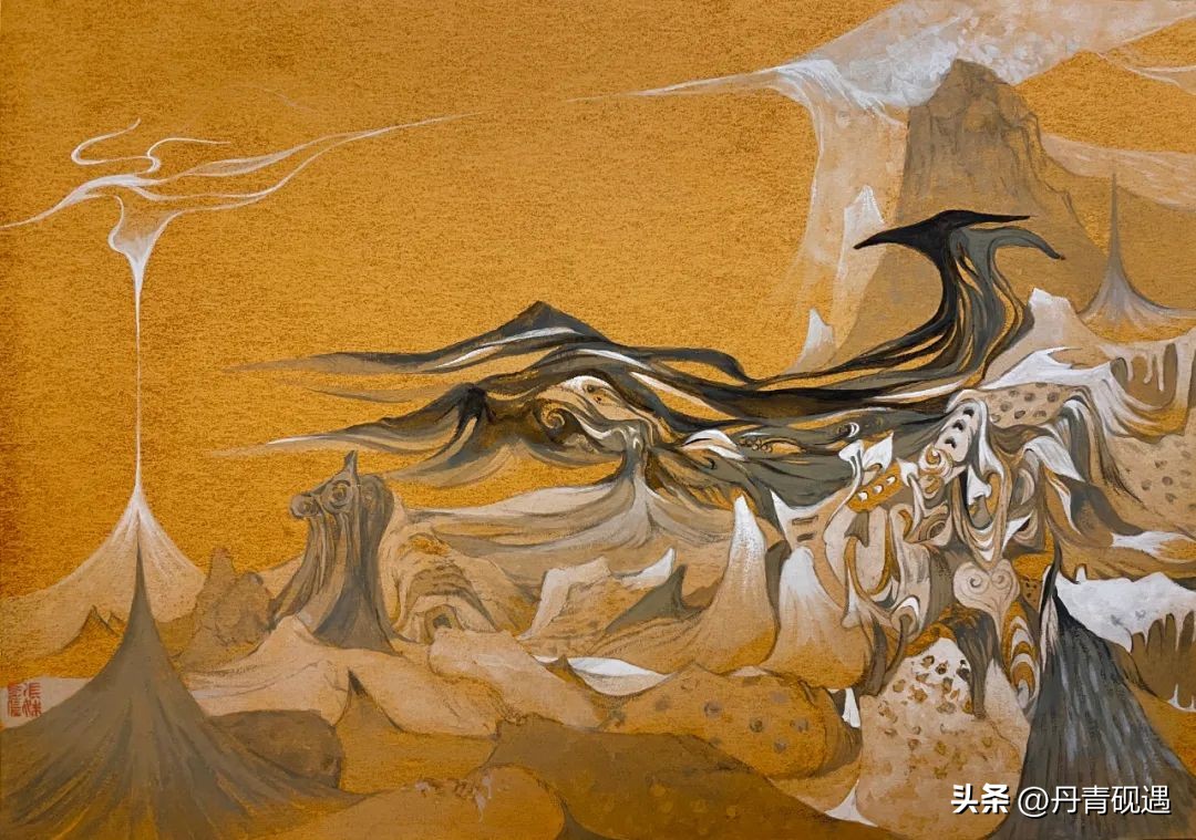 当代山水重彩画名家,张姝山水画