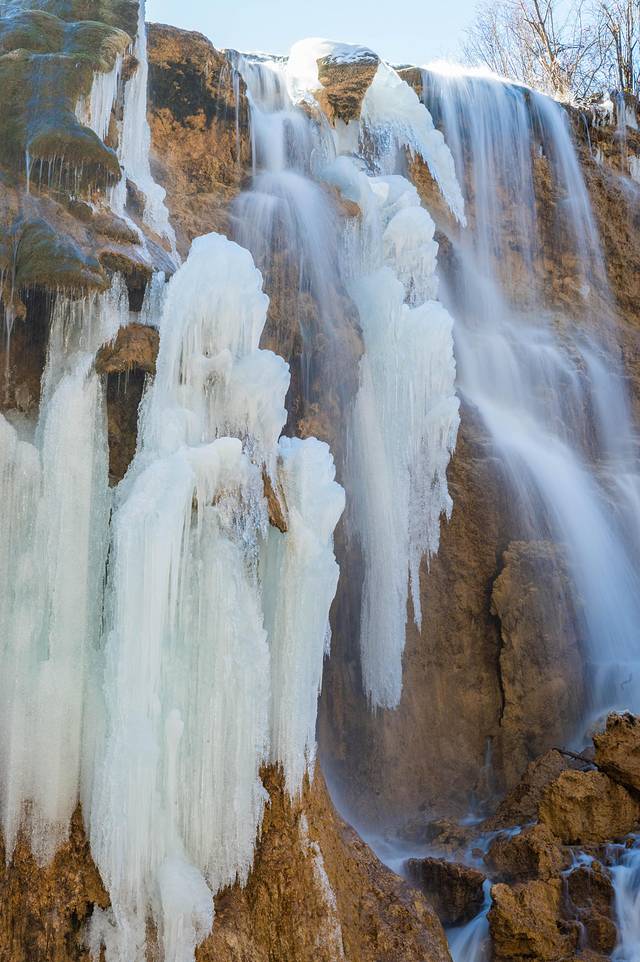 冬日九寨童话世界,九寨沟翠海蓝冰