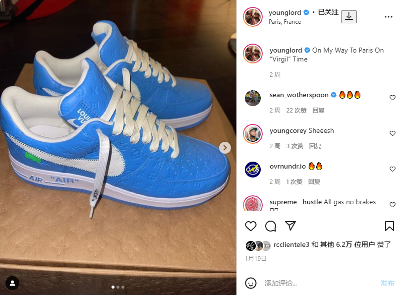 詹姆斯穿af1纯白,勒布朗詹姆斯参加lv巴黎时装周