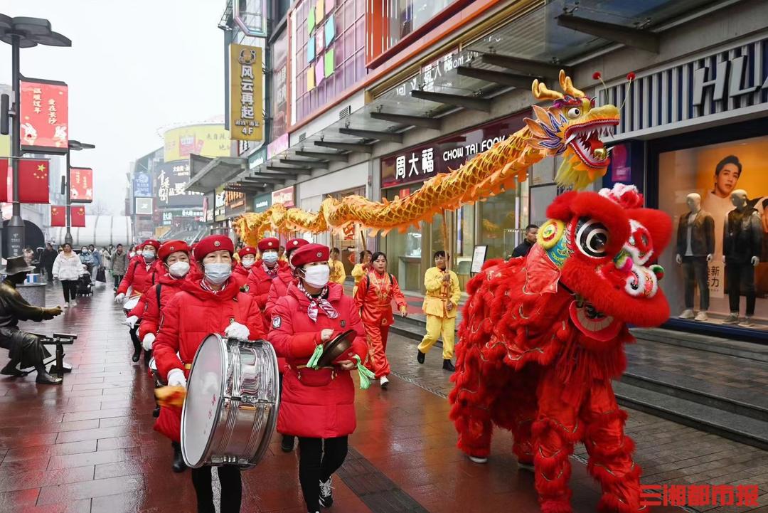 长沙五一商圈春节客流,长沙五一商圈