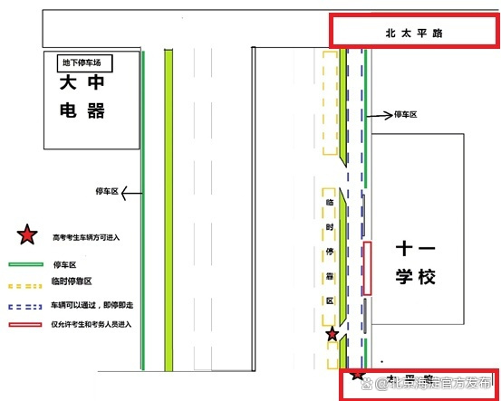 海淀高考考点分布图,海淀高考考点一览表